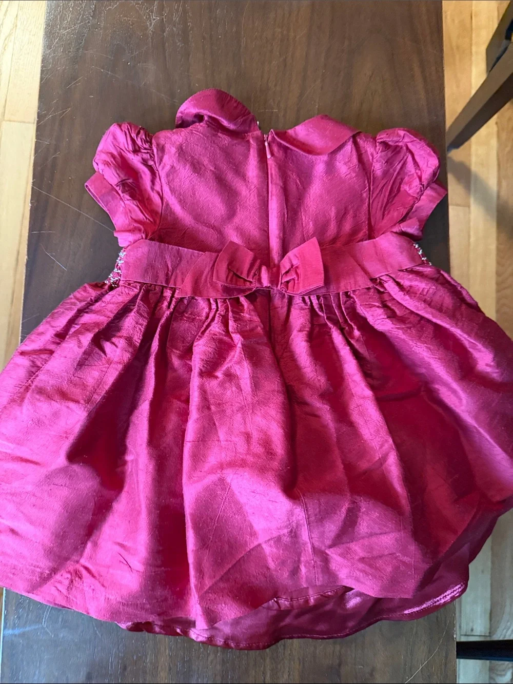 Old Gymboree ( pre Gap) Fuchsia Smocked Party Dress sSize 6-12 mos